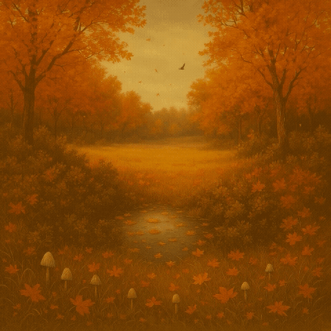 Mushrooms pushing up through the ground